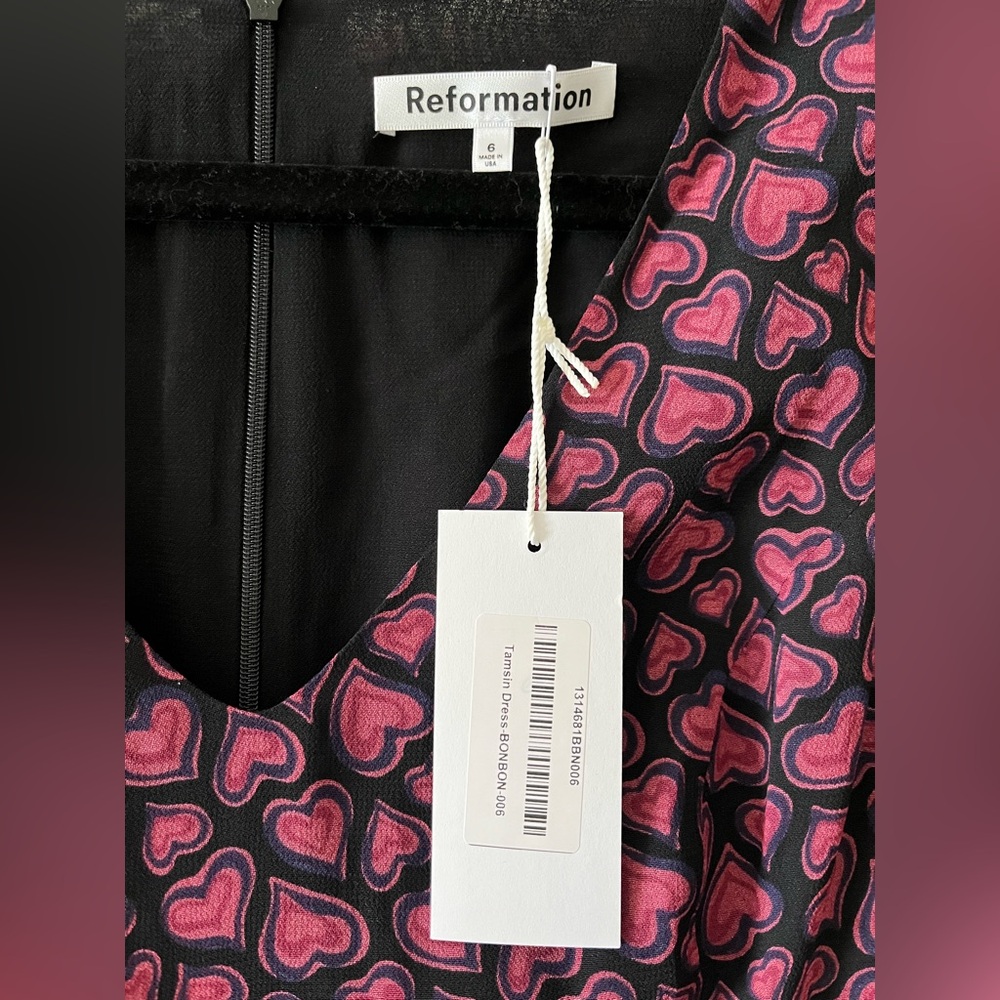Reformation Tamsin Fit and Flare Long Sleeve Dress - Picture 3 of 5